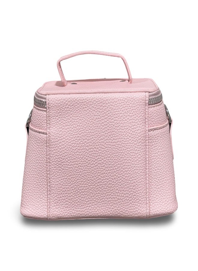 GLOSSY PU Crossbody Sling Bag for Women and Girls, Detachable Strap, Spacious Zip Compartment (Pink) - Image 5